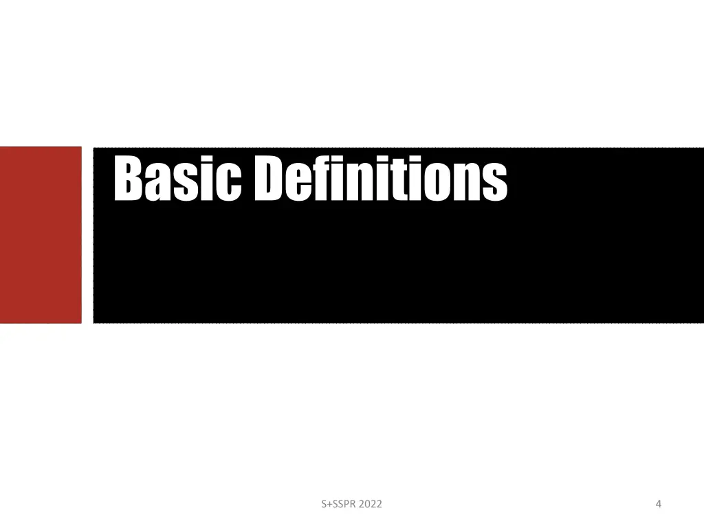 basic definitions