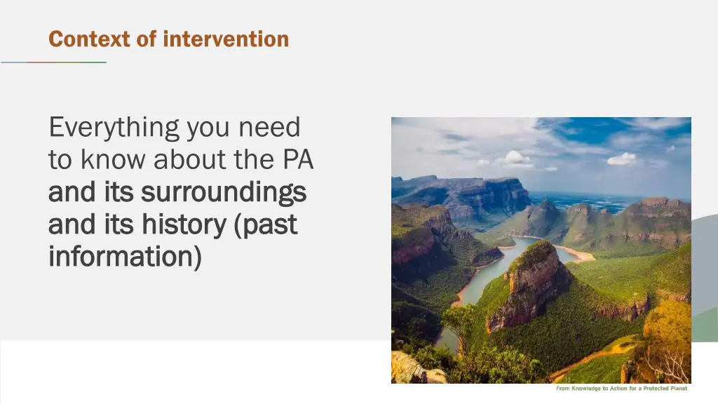 context of intervention
