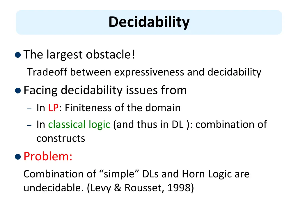 decidability