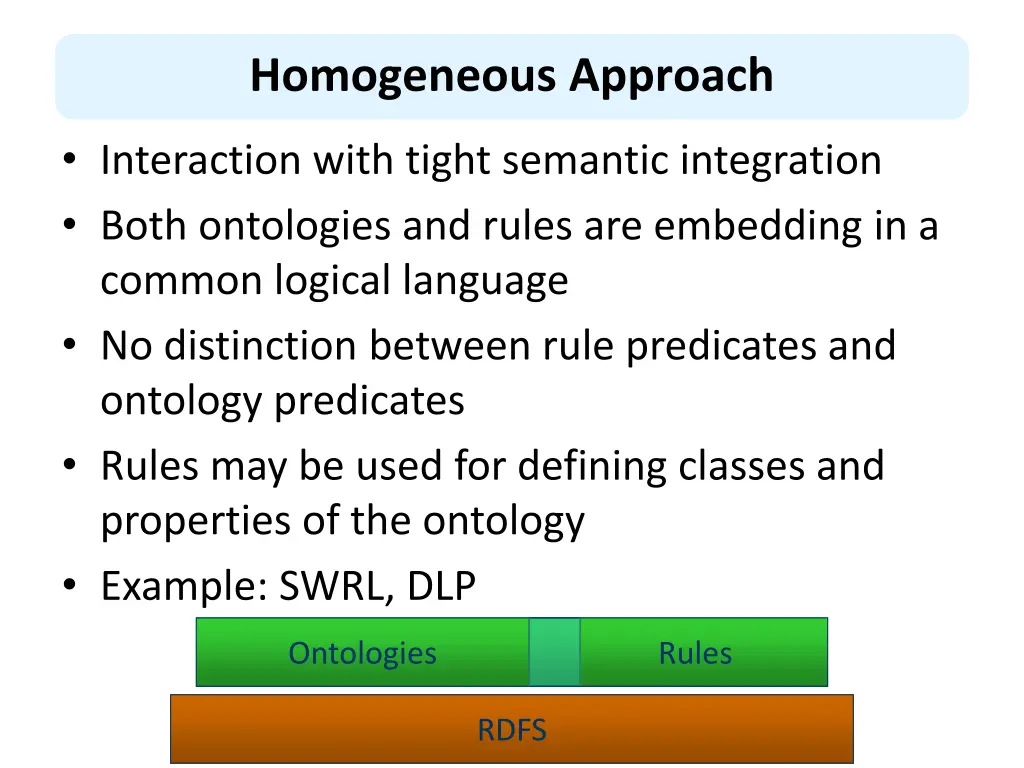 homogeneous approach