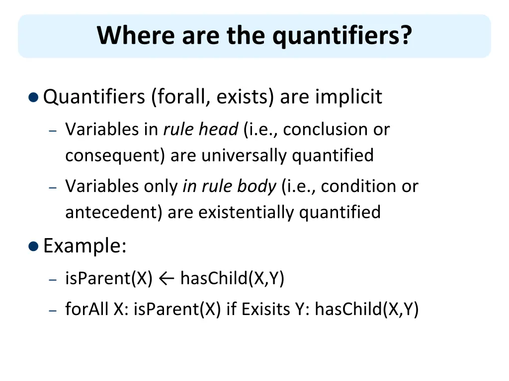 where are the quantifiers