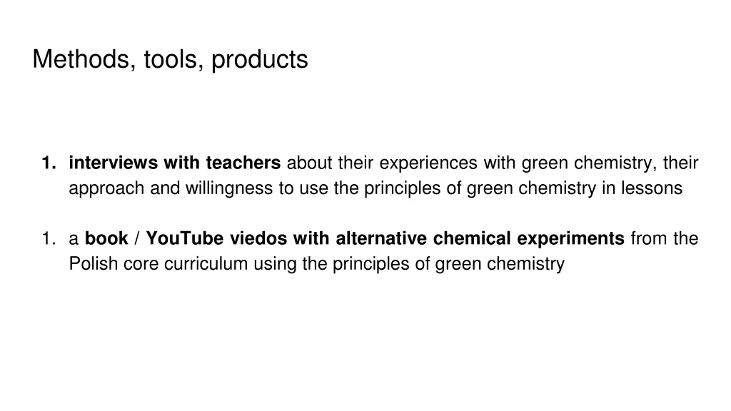 methods tools products