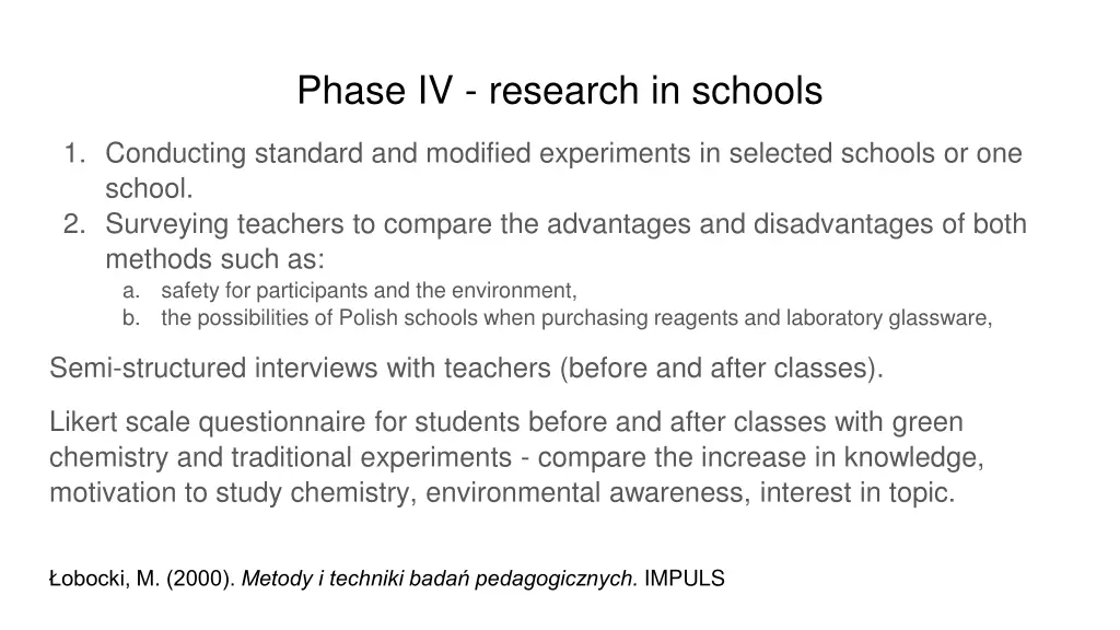 phase iv research in schools 1