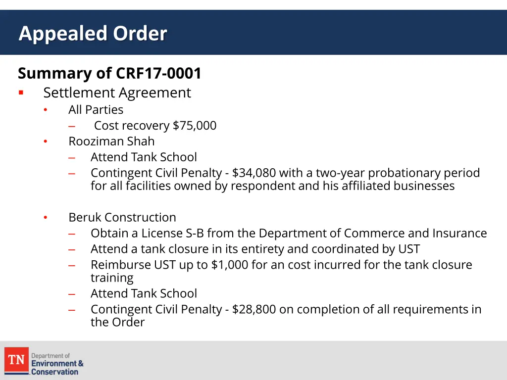 appealed order 1