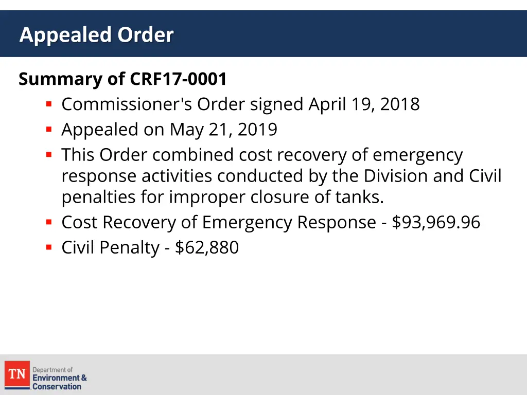 appealed order