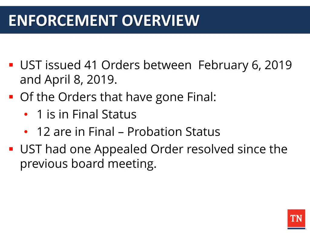enforcement overview