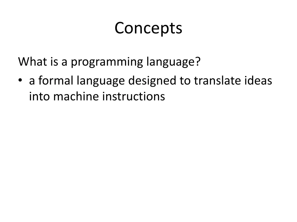concepts