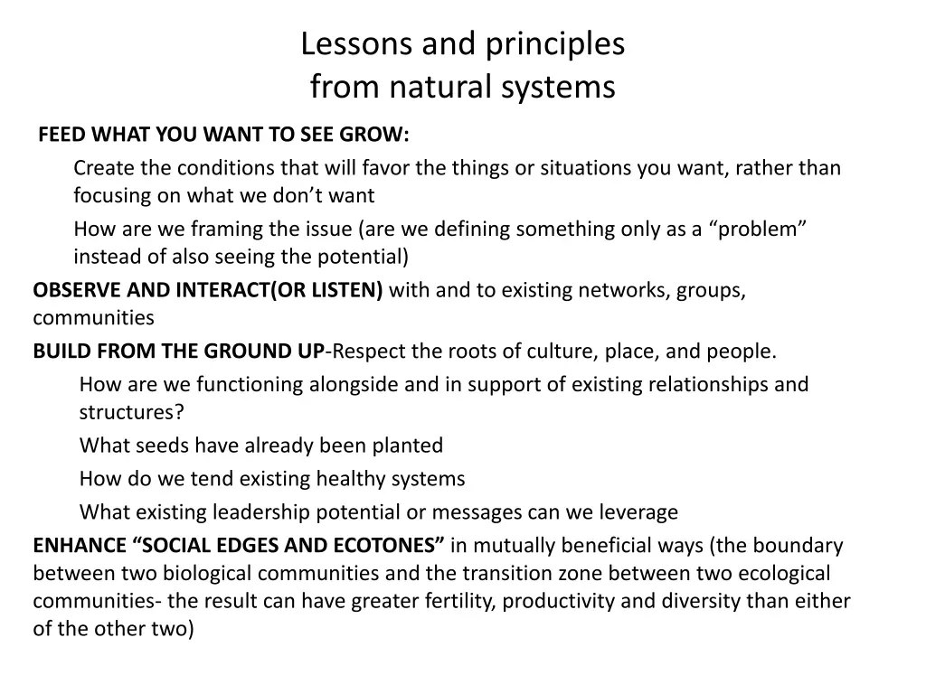 lessons and principles from natural systems