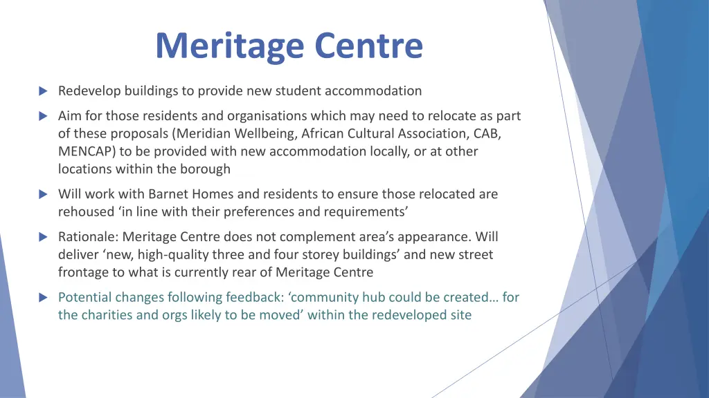 meritage centre
