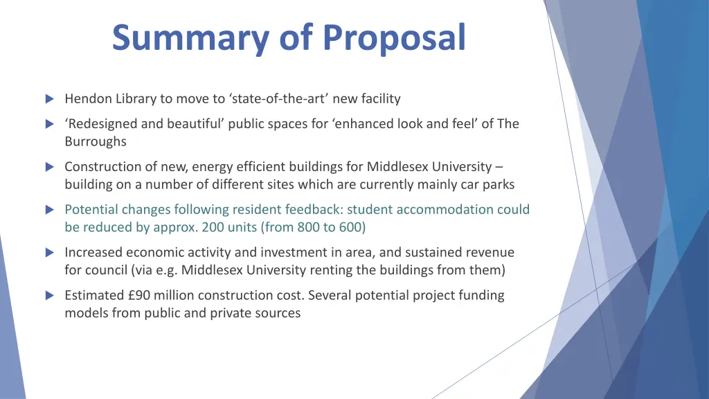 summary of proposal