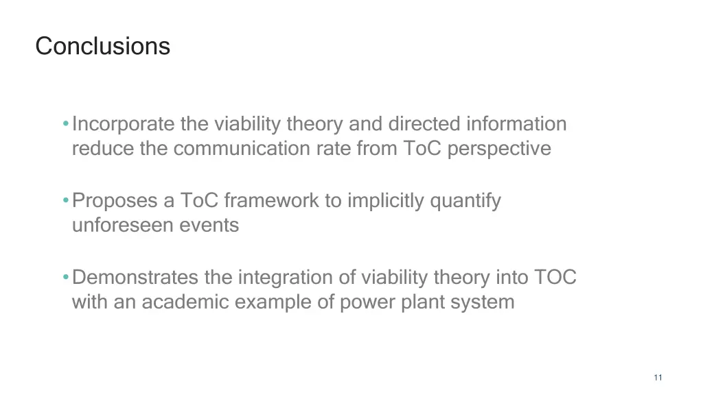 conclusions