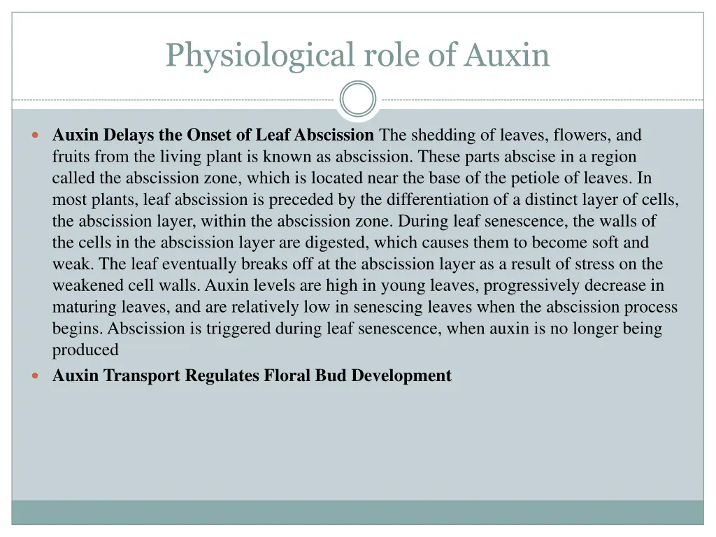 physiological role of auxin 1