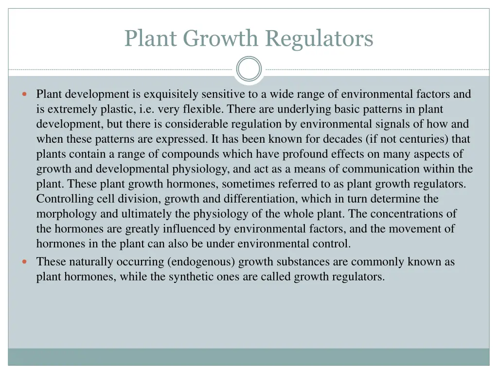 plant growth regulators