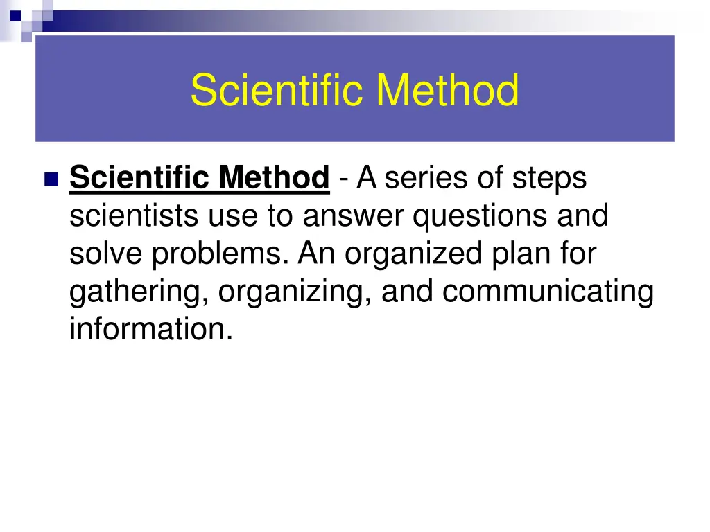 scientific method