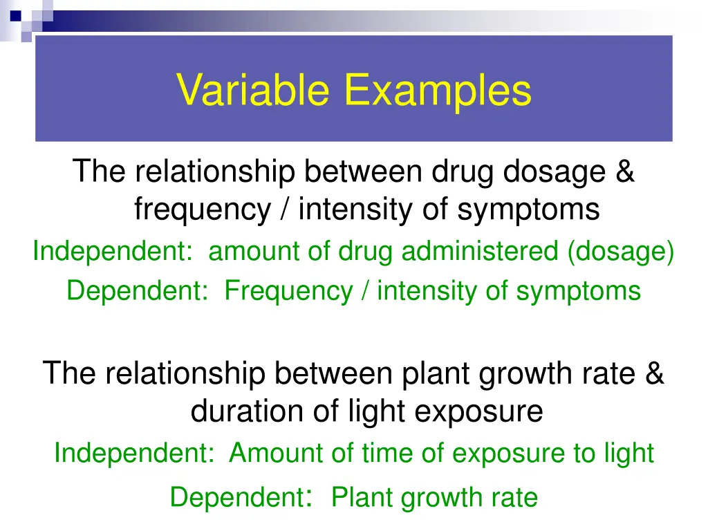 variable examples