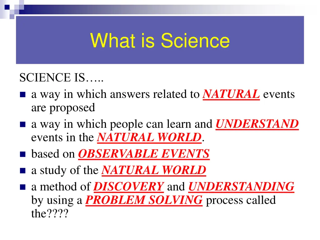 what is science
