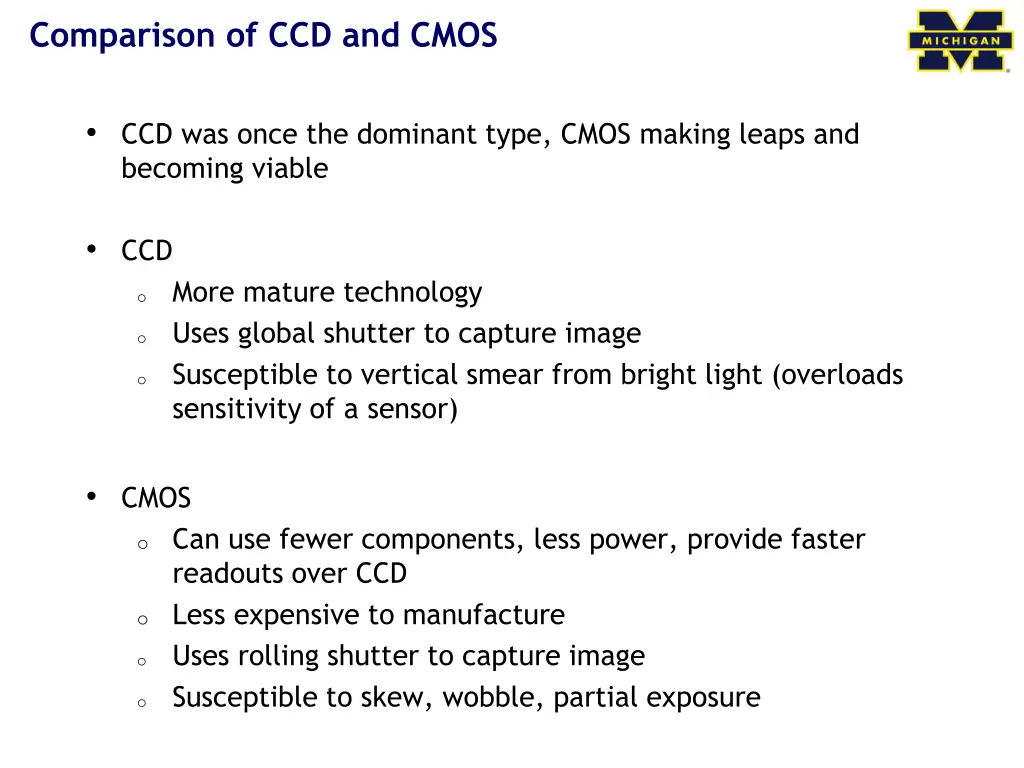 comparison of ccd and cmos