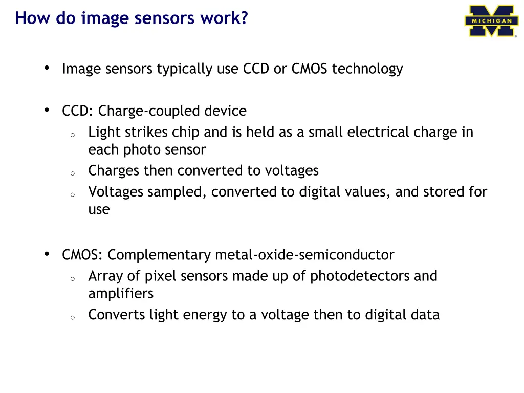 how do image sensors work