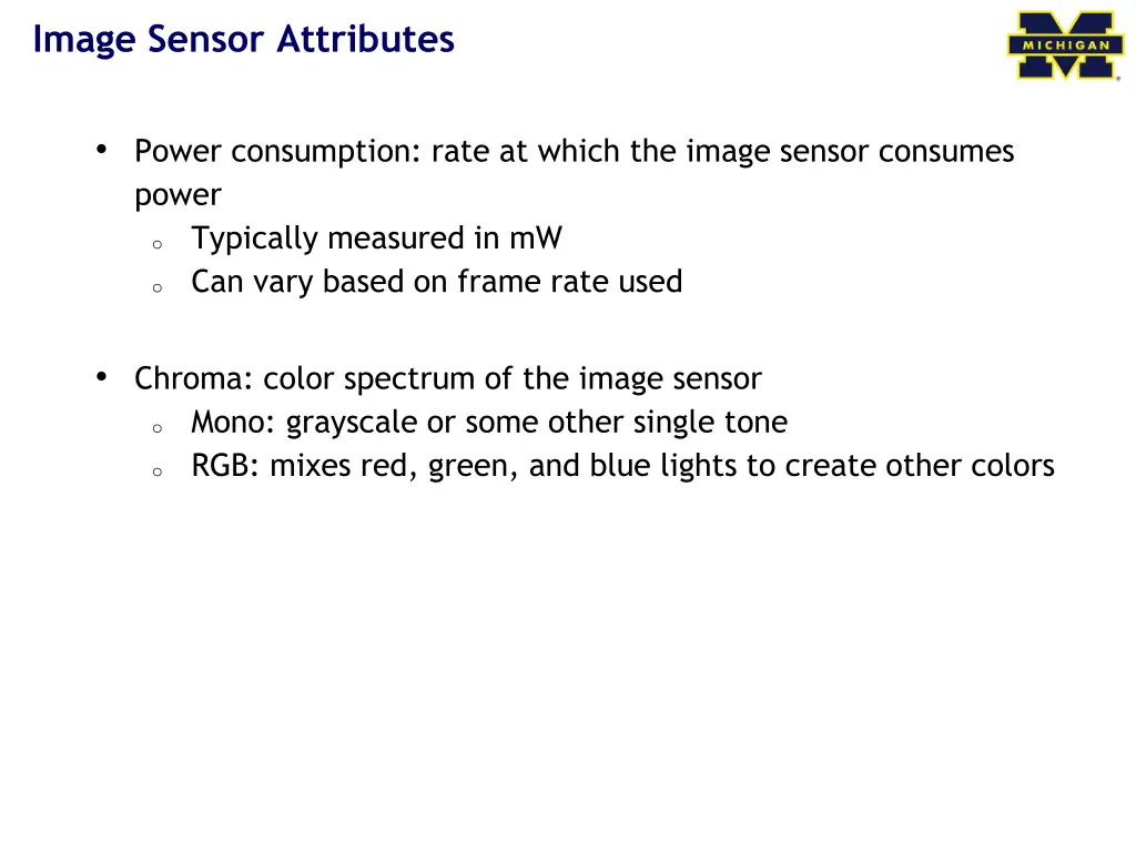 image sensor attributes 2