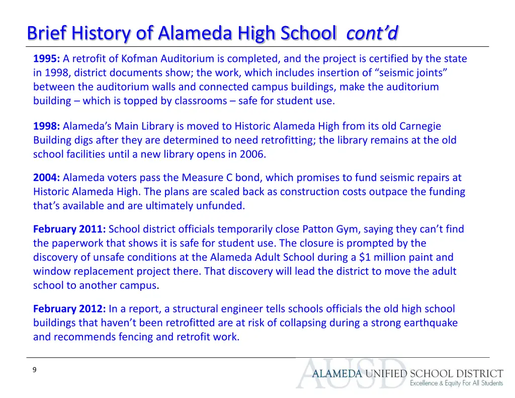 brief history of alameda high school cont d 4