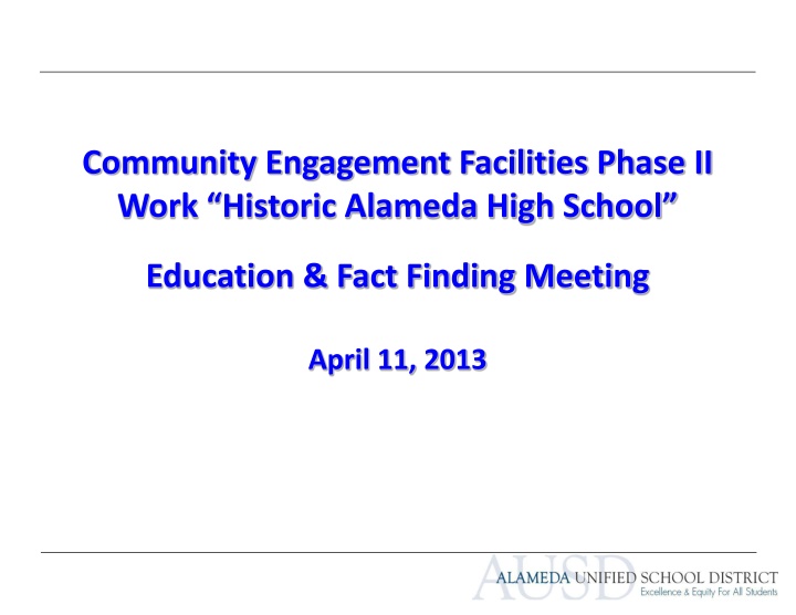 community engagement facilities phase ii work