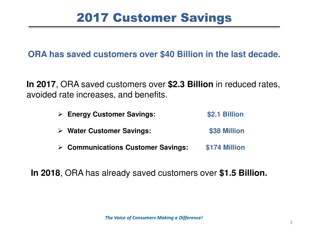 2017 customer savings