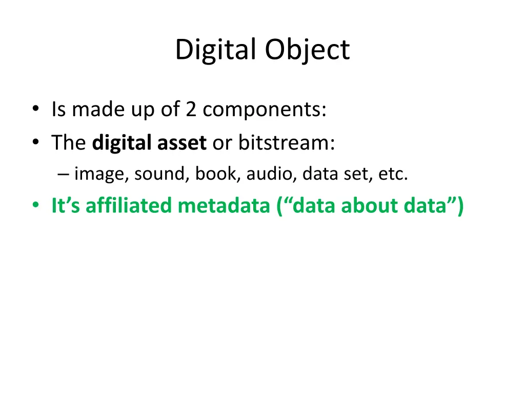 digital object