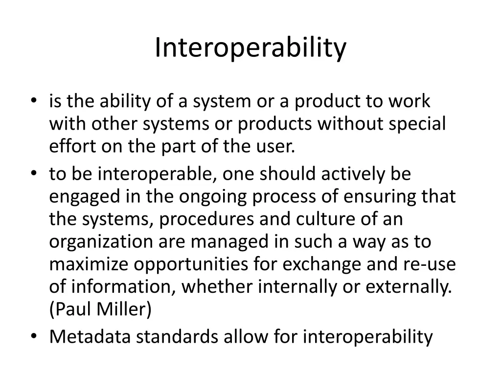 interoperability