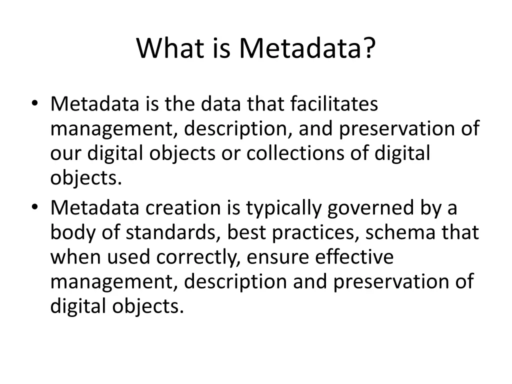what is metadata 1