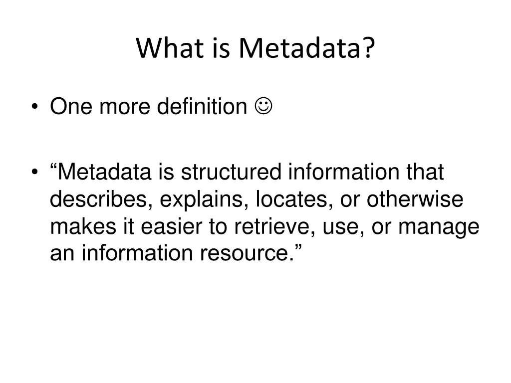 what is metadata 2