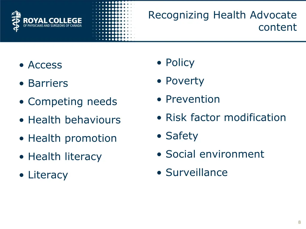 recognizing health advocate 1