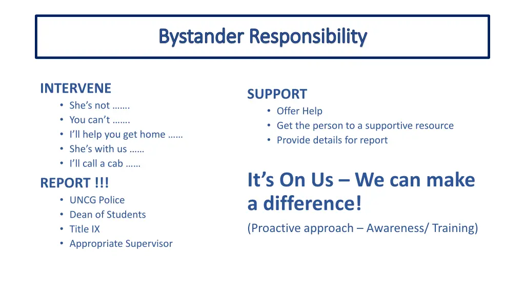bystander responsibility bystander responsibility