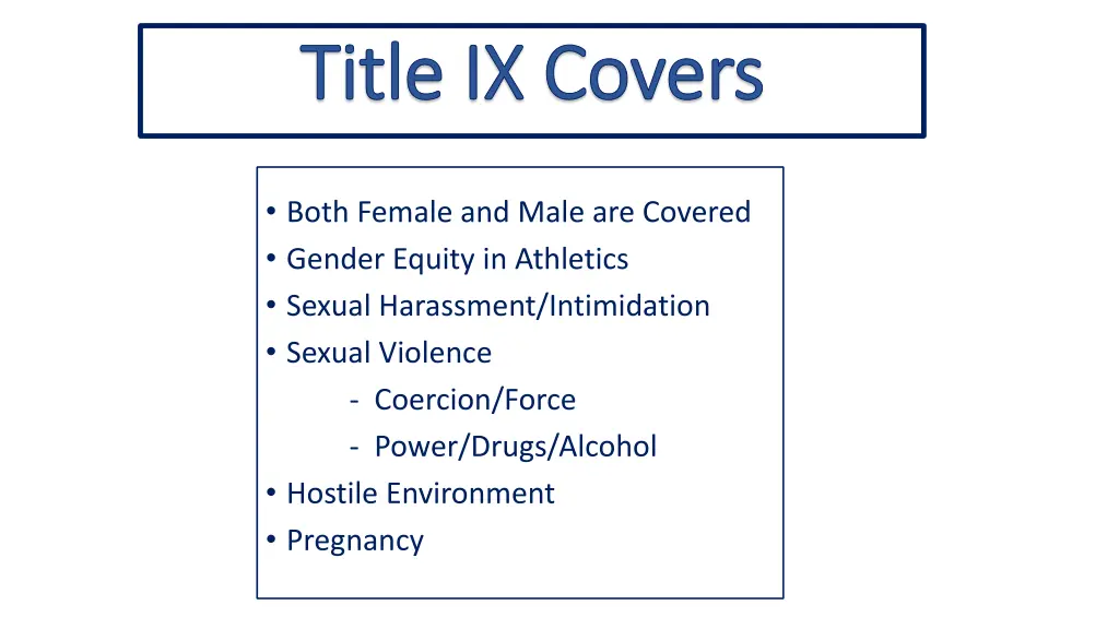 title ix covers title ix covers
