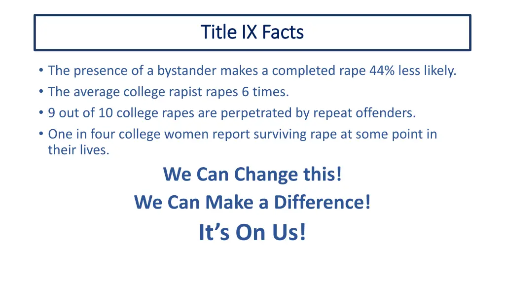 title ix facts title ix facts