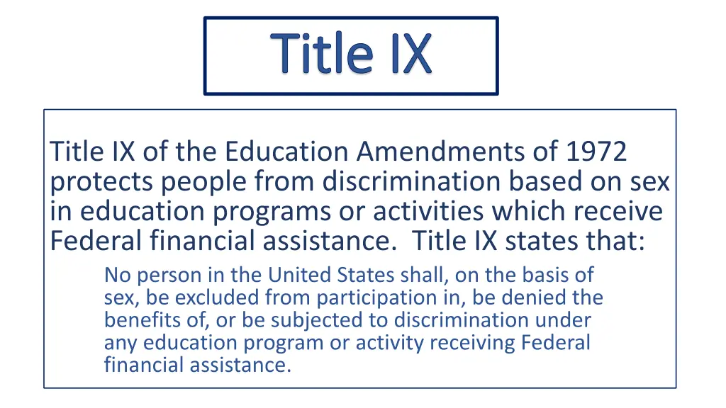 title ix title ix