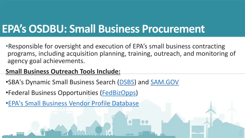 epa s osdbu small business procurement