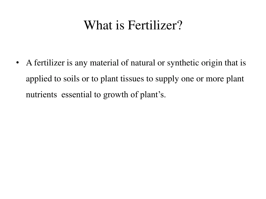 what is fertilizer