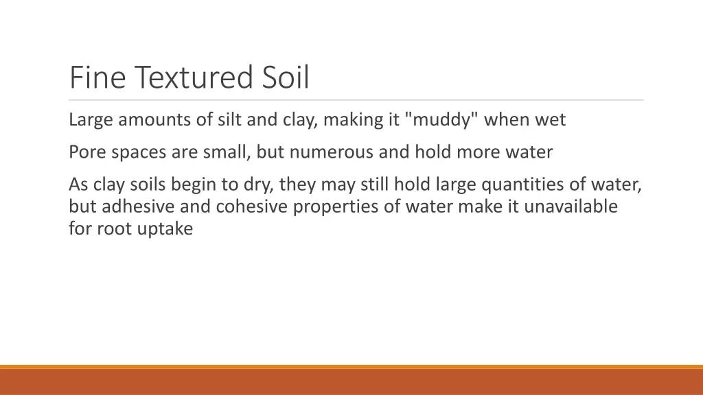 fine textured soil