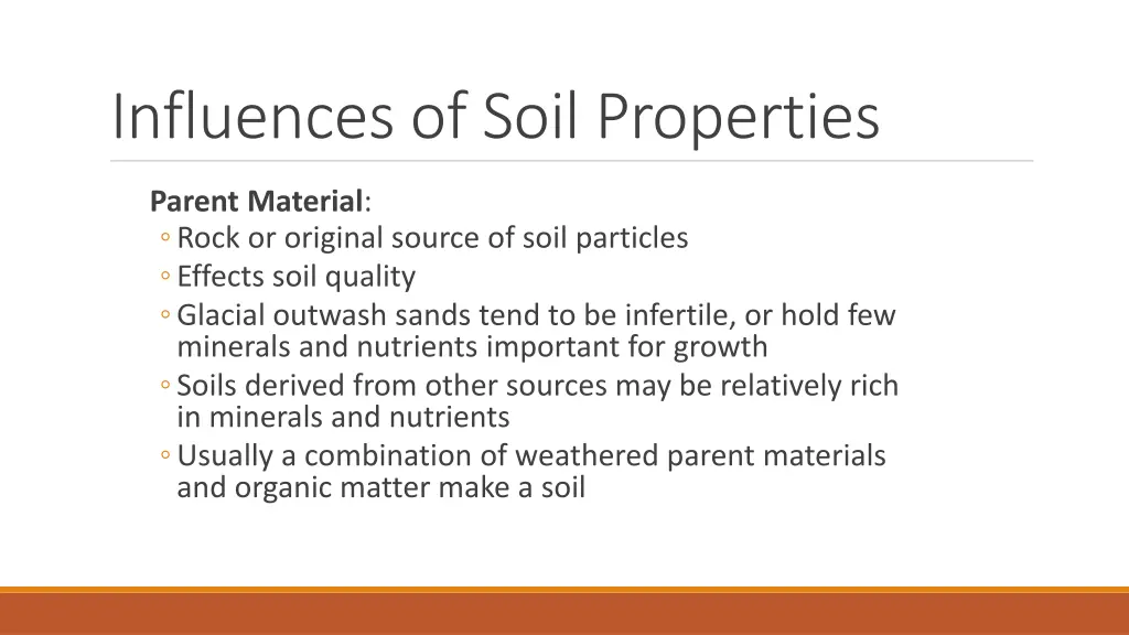 influences of soil properties