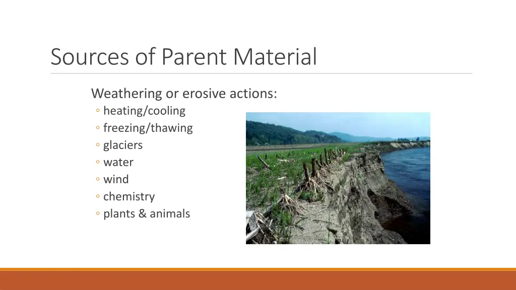 sources of parent material