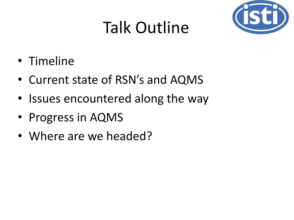 talk outline