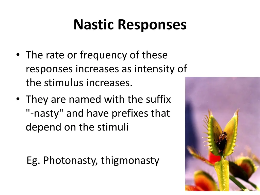 nastic responses
