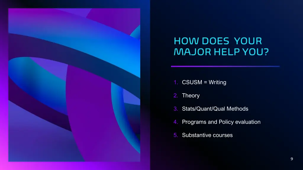 how does your major help you