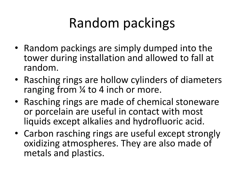 random packings 1