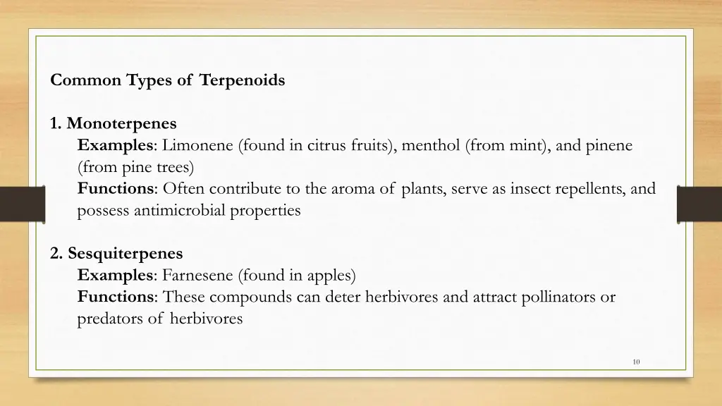 common types of terpenoids