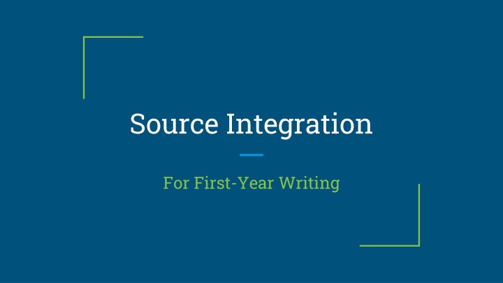 source integration