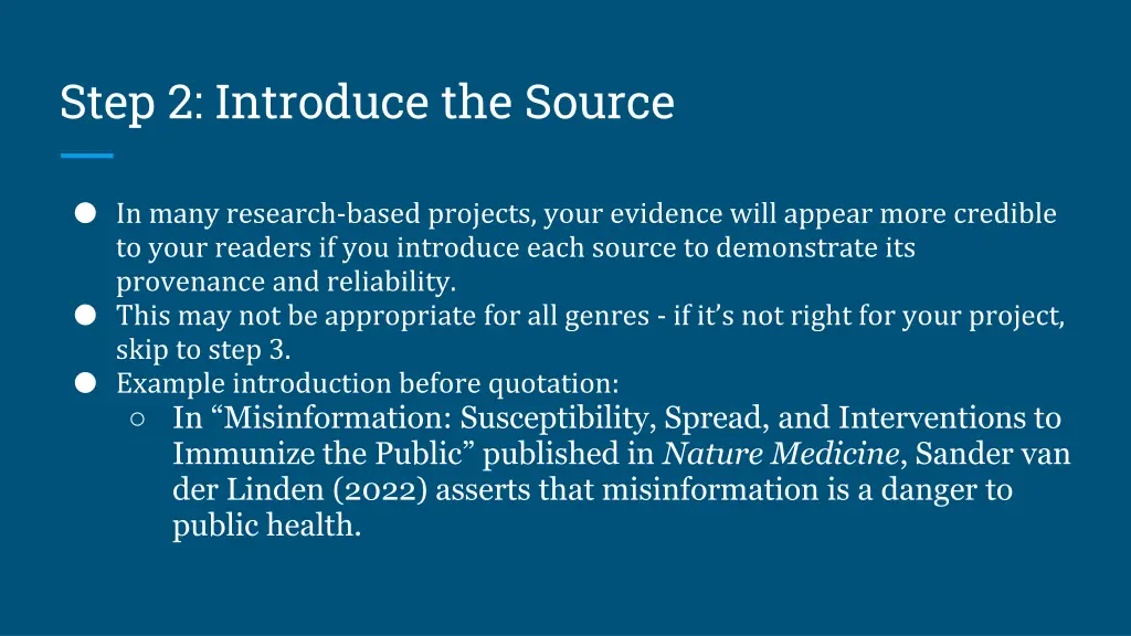 step 2 introduce the source