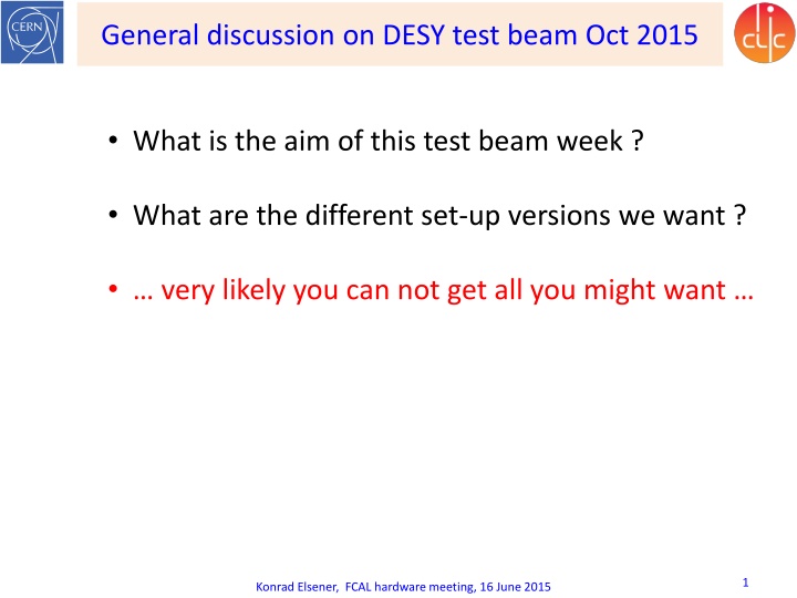 general discussion on desy test beam oct 2015
