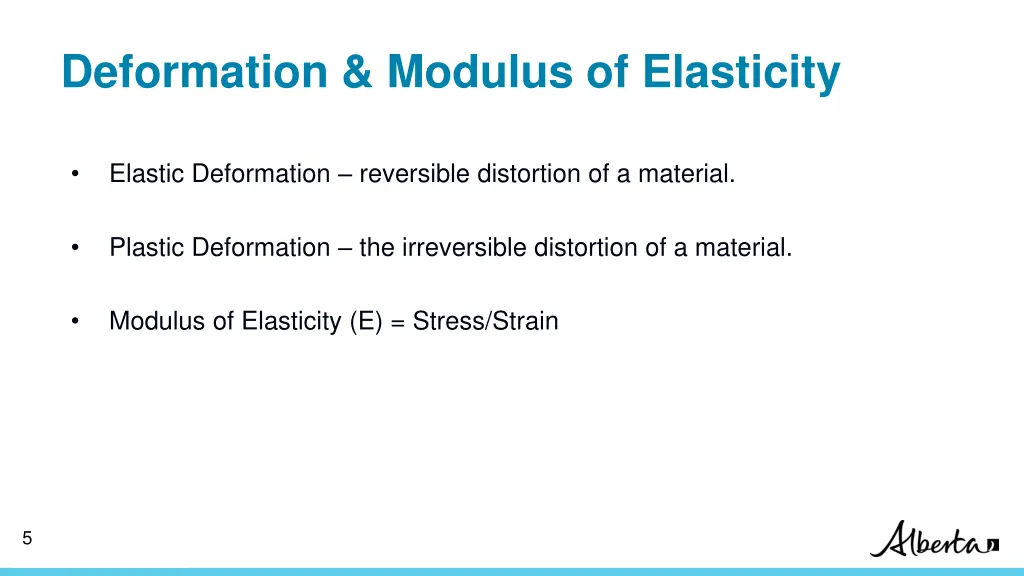 deformation modulus of elasticity
