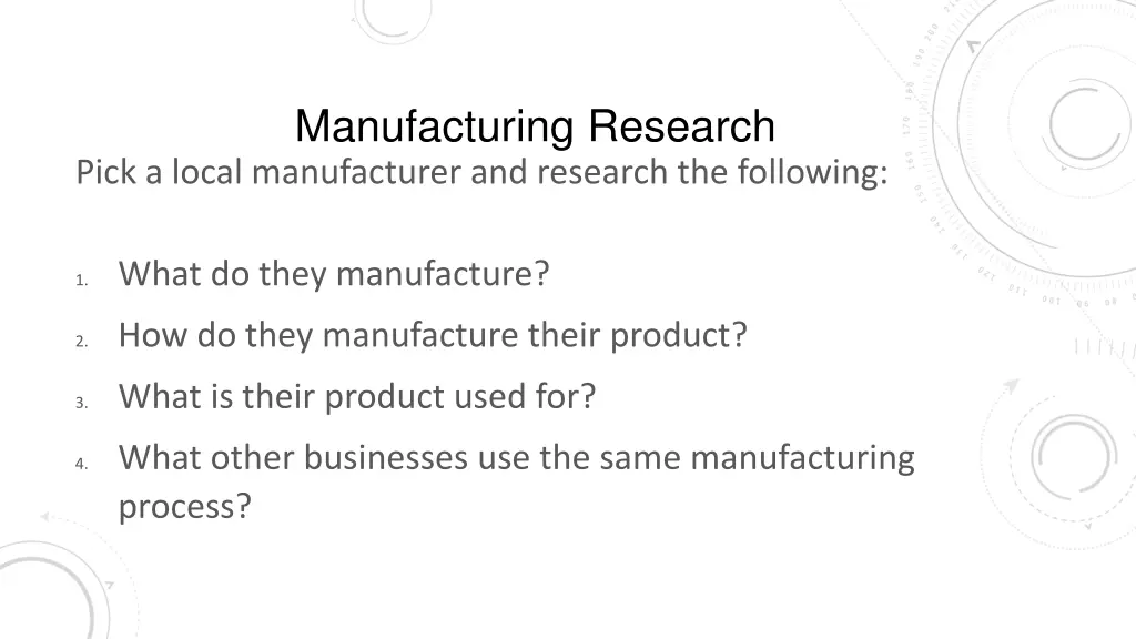 manufacturing research pick a local manufacturer